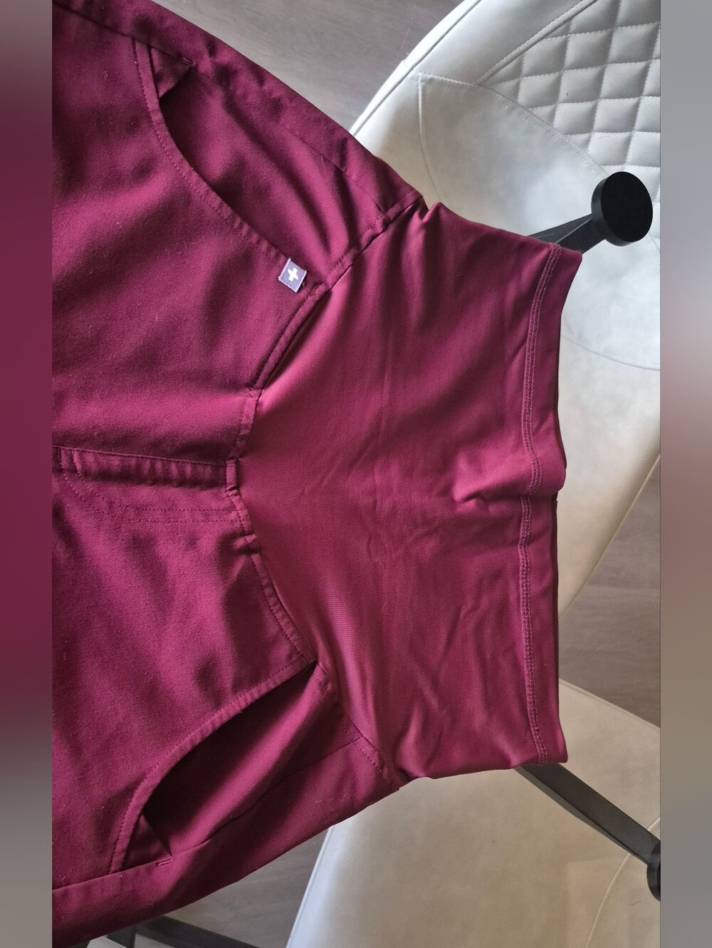 FIGS Burgundy Pregnancy Srubs Set